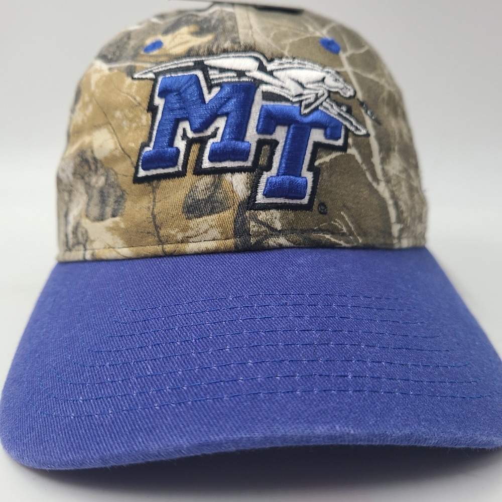 Middle Tennessee State‎ Blue Raiders Hat Strapback The Game Camo Blue NCAA MTSU - Picture 2 of 11